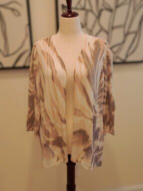 NWT Chico's Pink Combo Brodie Cardigan Sweater (Chico's SZ 3) XL